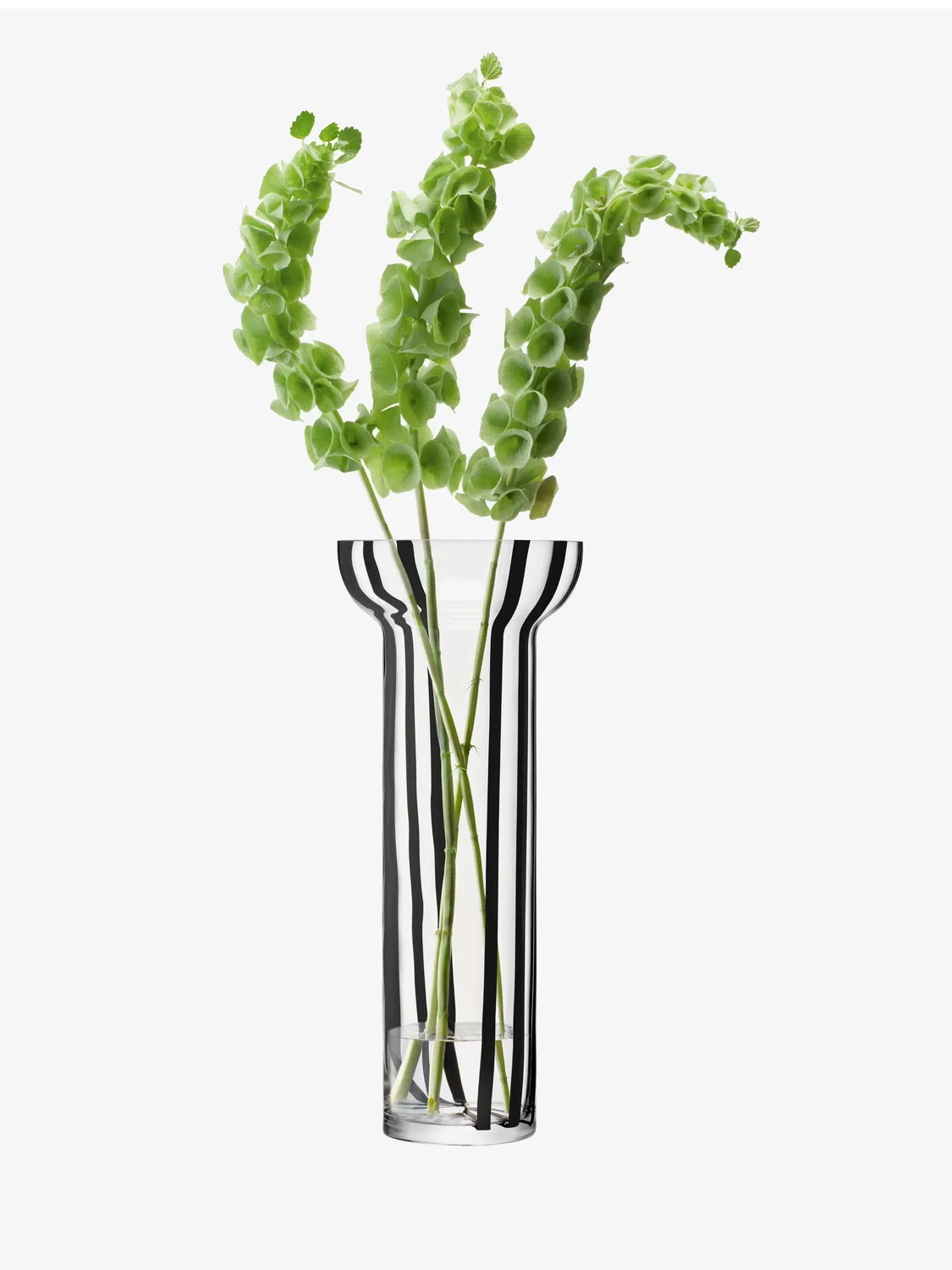 LSA Stripe vase mundblæst glas sort stribet
