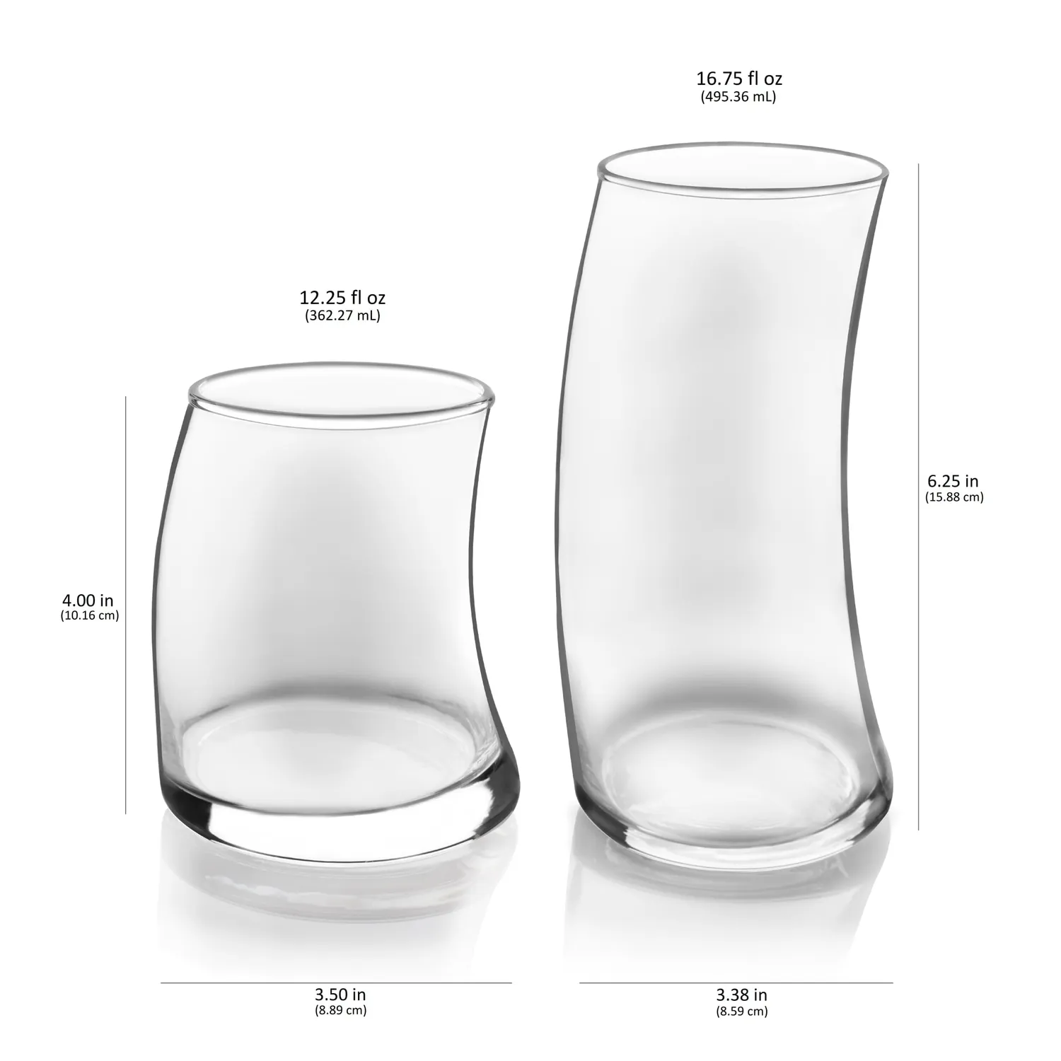 Libbey Swerve glassæt 16 dele tumbler og rocks