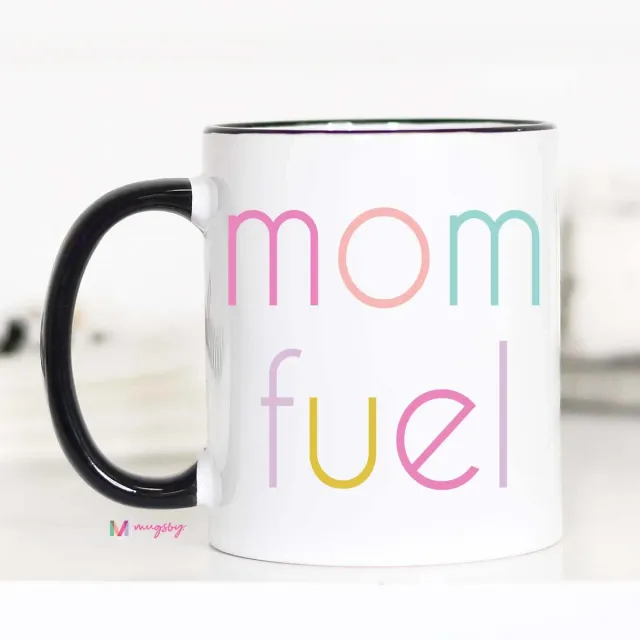 Mugsby Mom Fuel kop hvid 11 oz keramik
