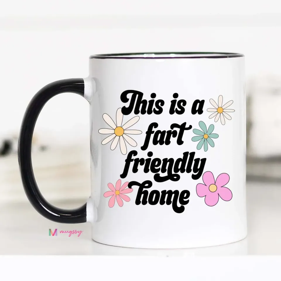 Mugsby Fart Friendly krus hvid keramik 325 ml sjov