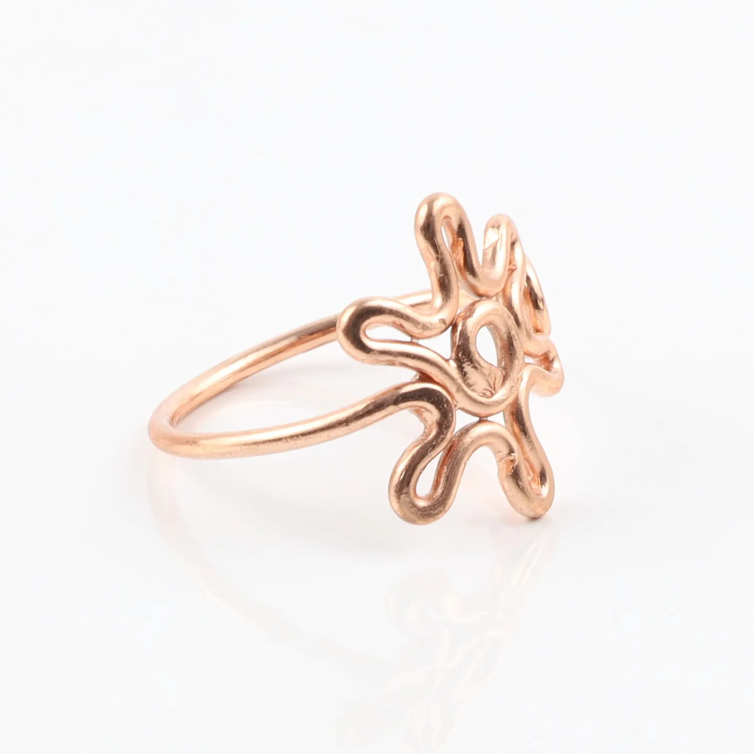 El'Cobre Design 32 kobberring spiral justerbar