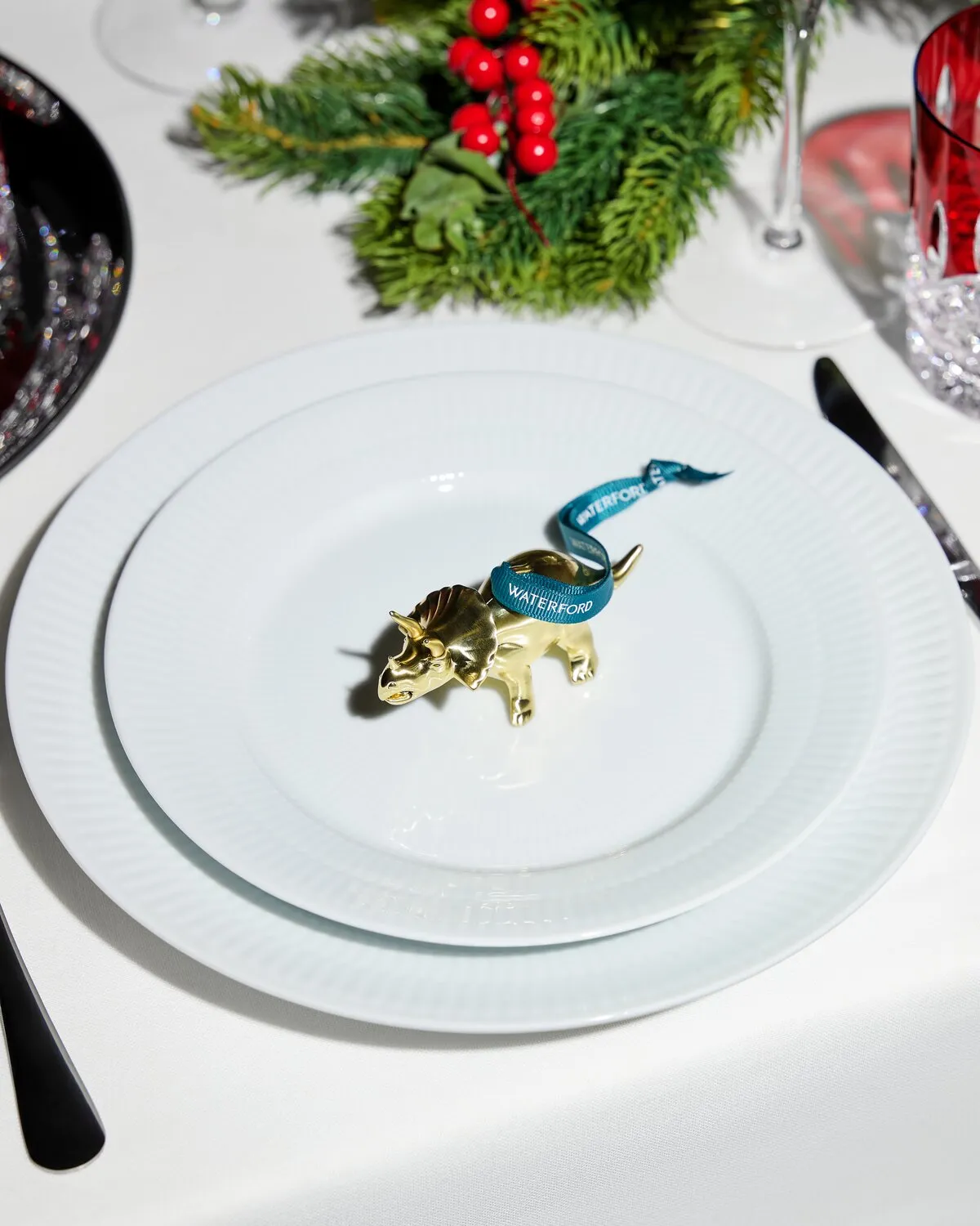 Waterford Christmas Triceratops julepynt guld