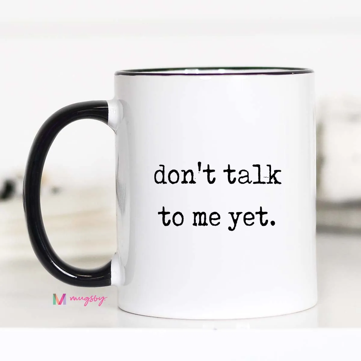 Mugsby Not a Morning Person krus 325 ml hvid