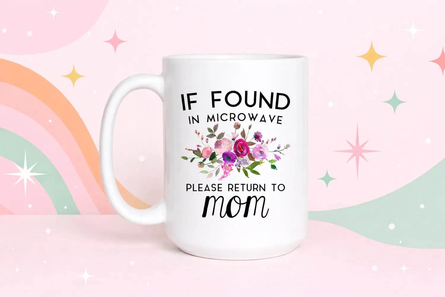 Mugsby If Found in Microwave krus 325 ml blomster