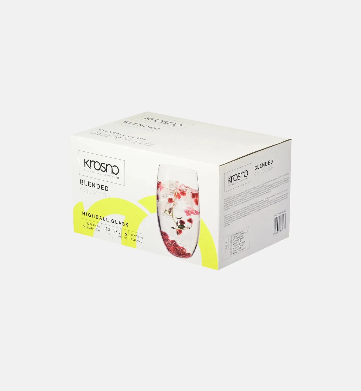 Krosno Blended stort drikkeglas 510 ml krystalglas
