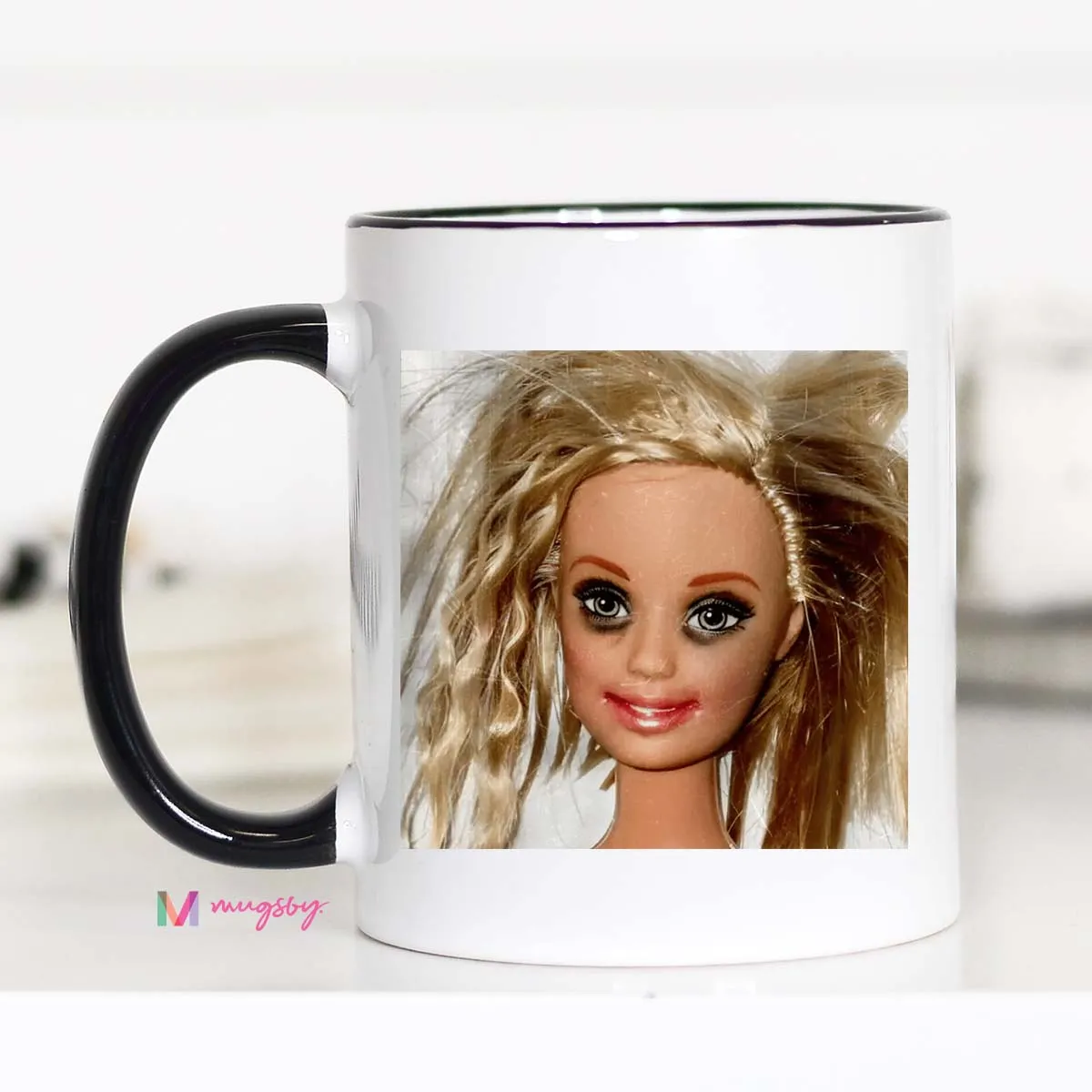 Mugsby Messy Hair Doll krus 325 ml hvidt