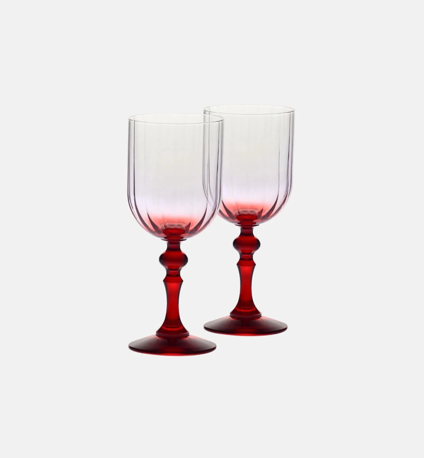Krosno Ombré vinglas rød stilk 300 ml