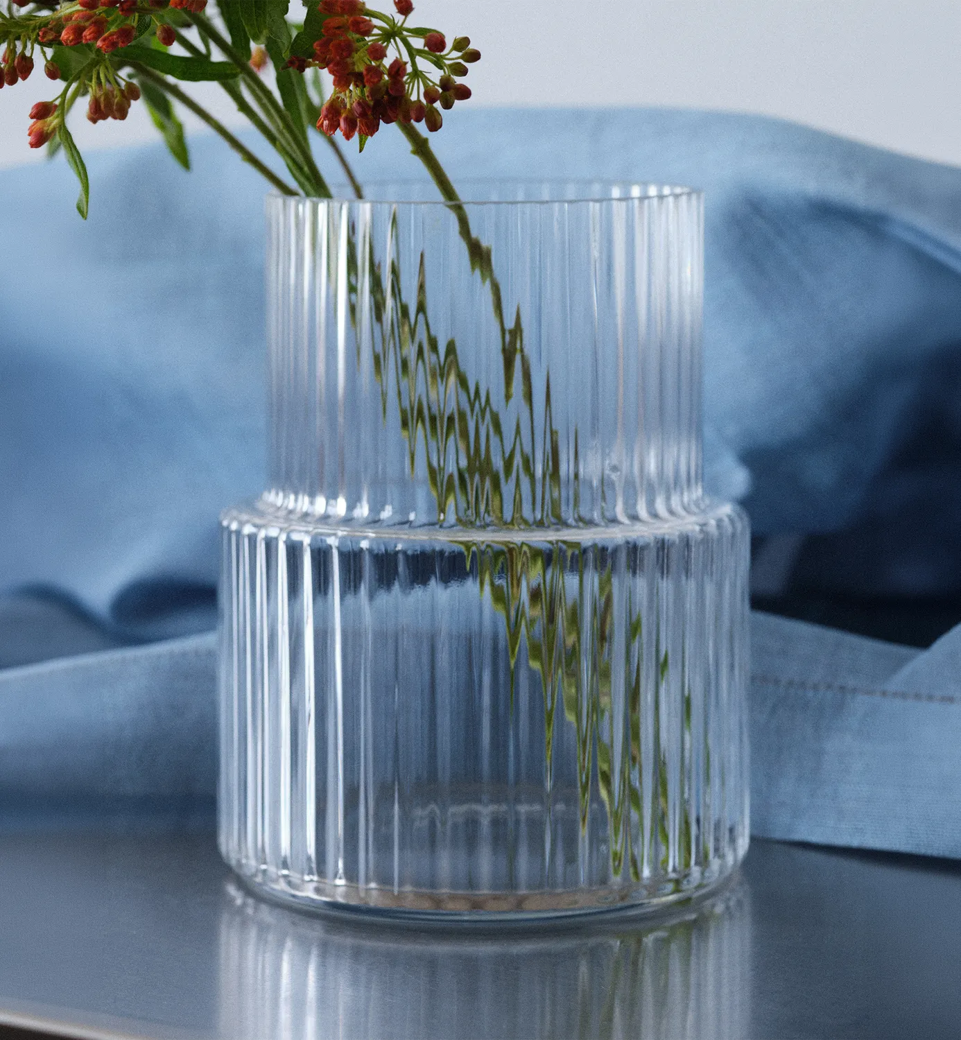 Krosno Sparkle vase riflet klar 20 cm