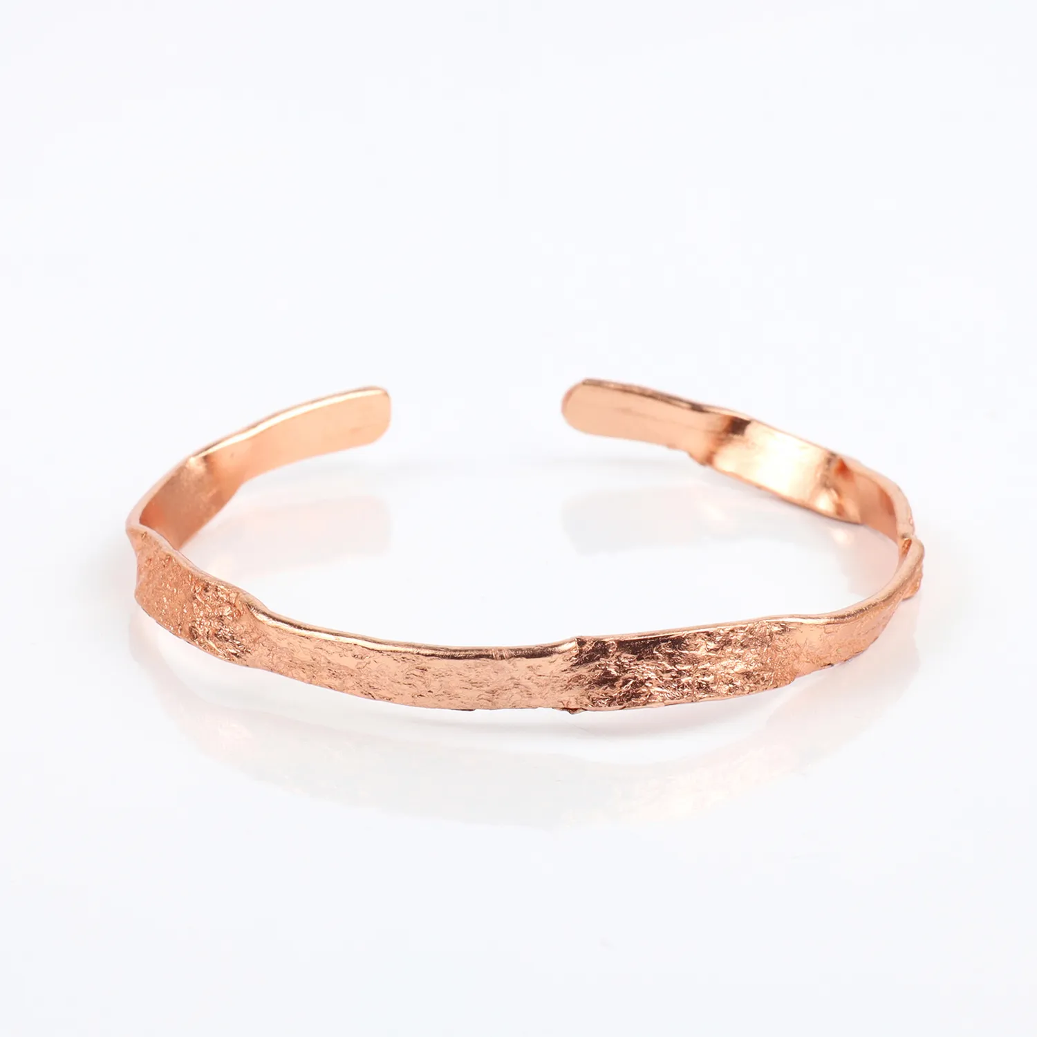 El'Cobre Kobberarmbånd Design 75 Hamret med Æske