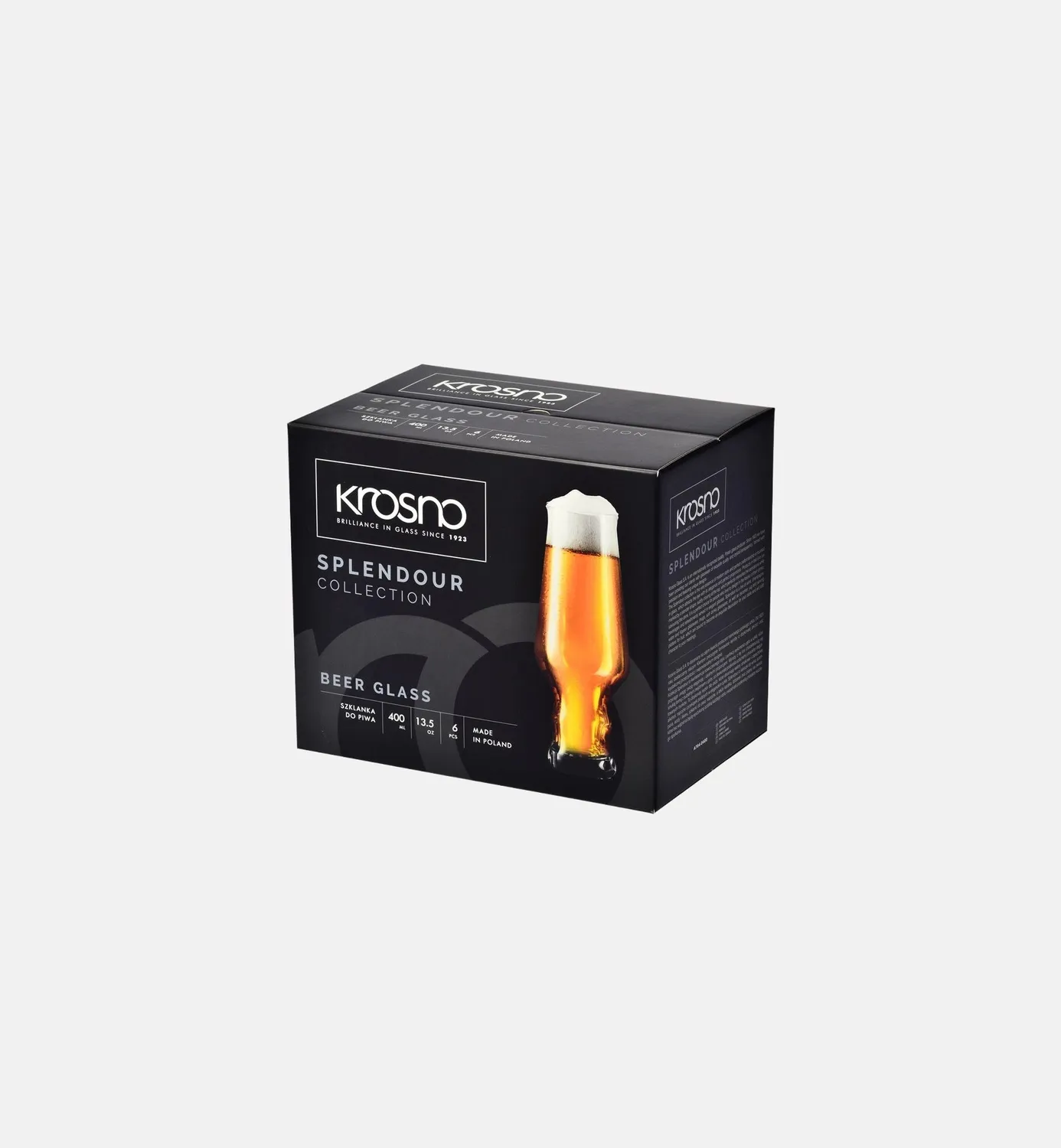 Krosno IPA ølglas 400 ml ribbet glas