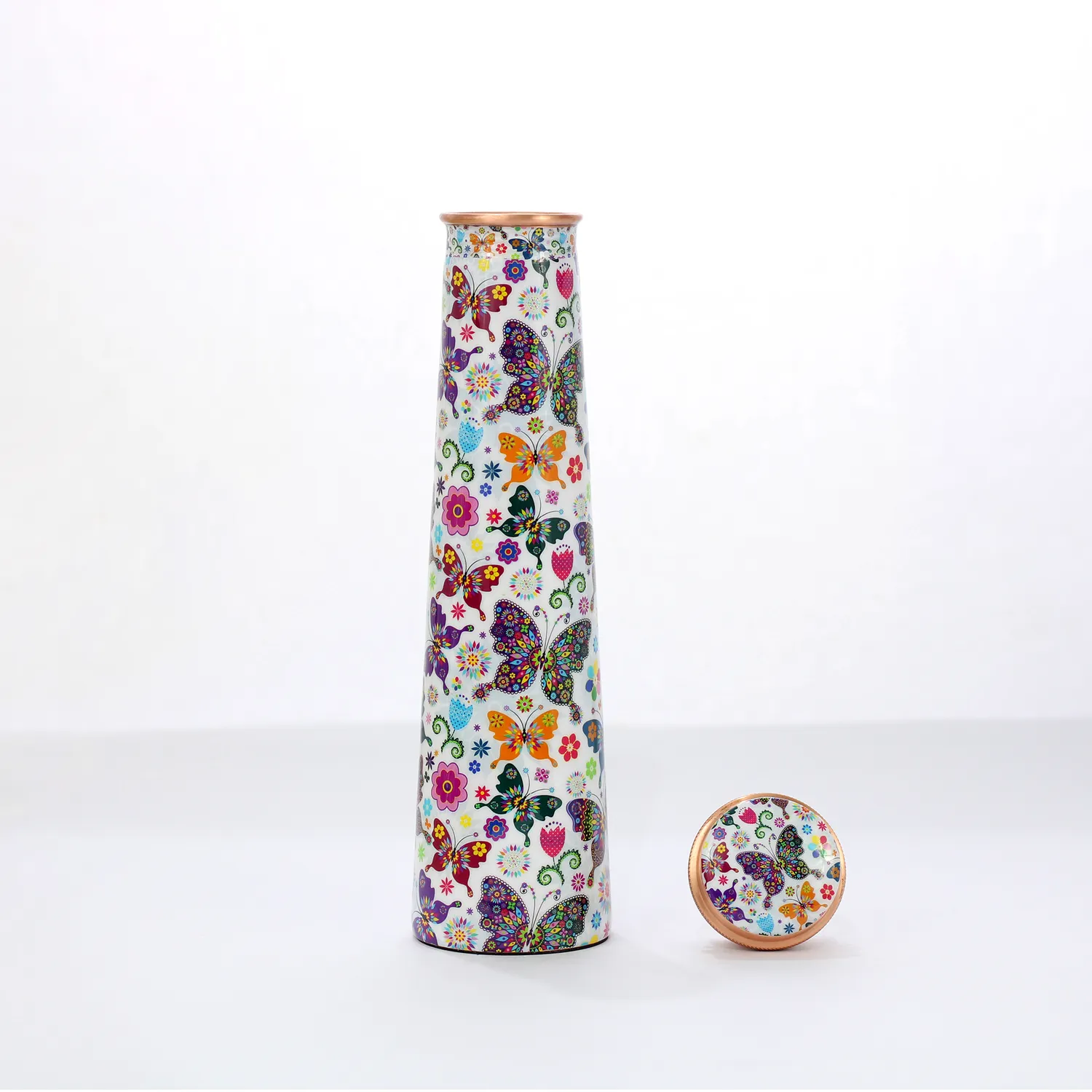 El'Cobre Tower kobberflaske 850ml Floral Butterflies