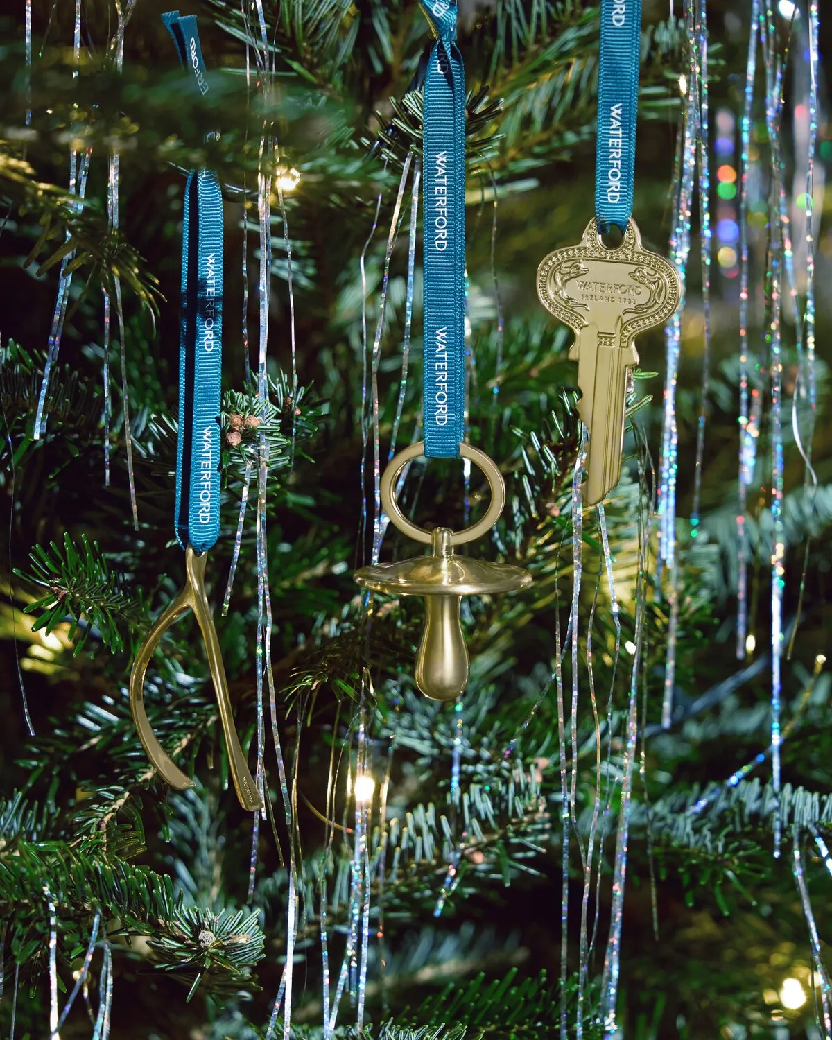 Waterford Christmas Wishbone juleornament guld metal