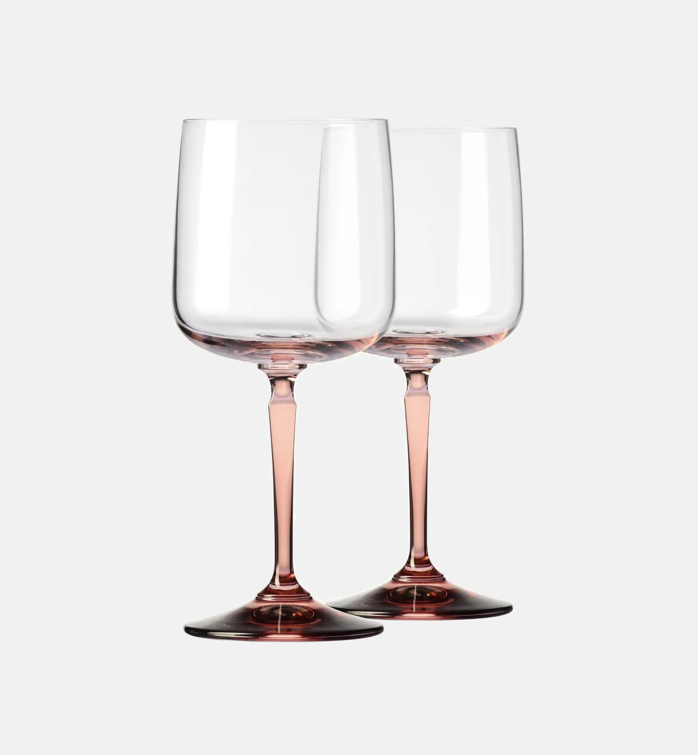 Krosno Celebration vinglas 360 ml lyserød stilk krystal