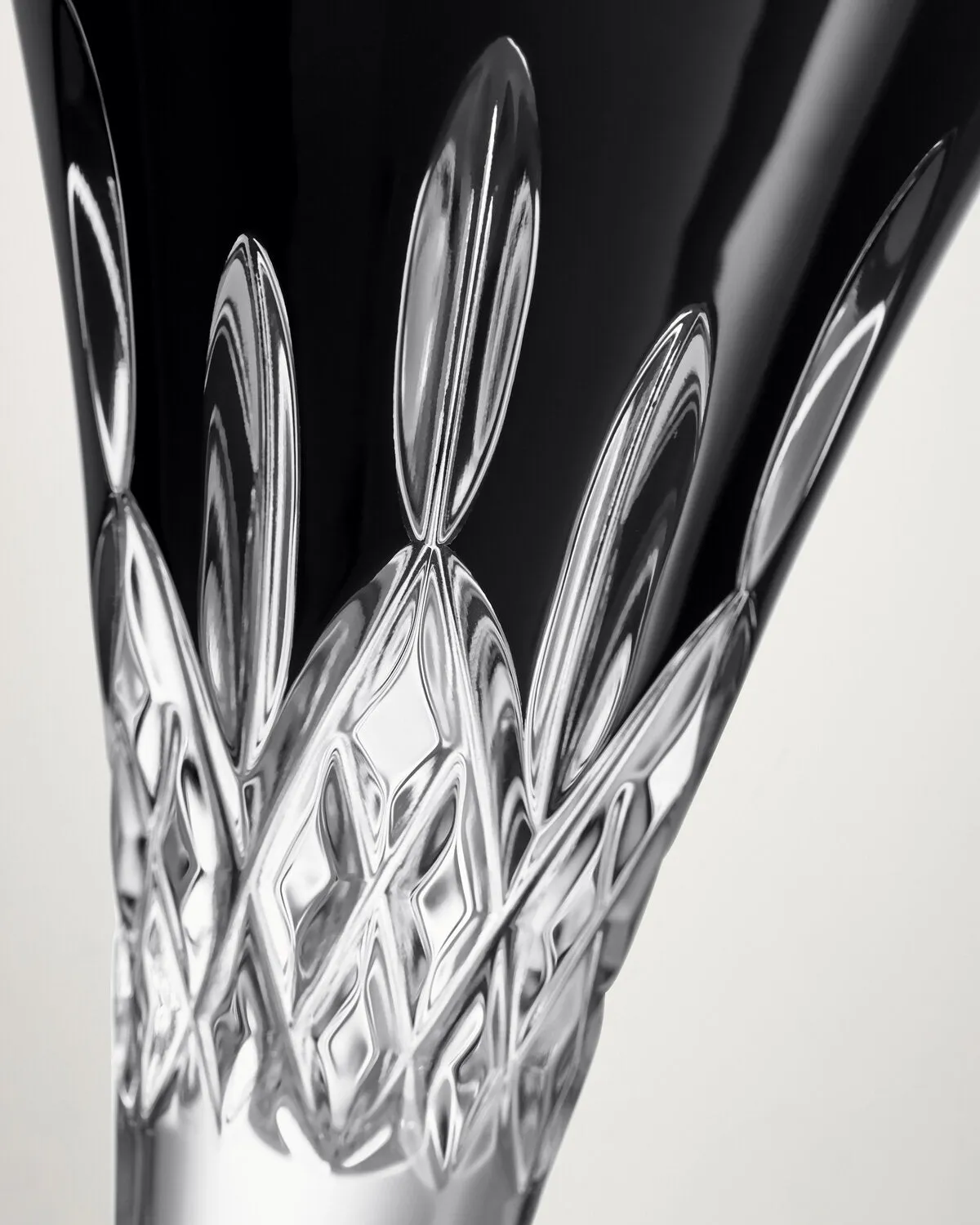 Waterford Lismore Black champagneglas sæt 2 sort krystal