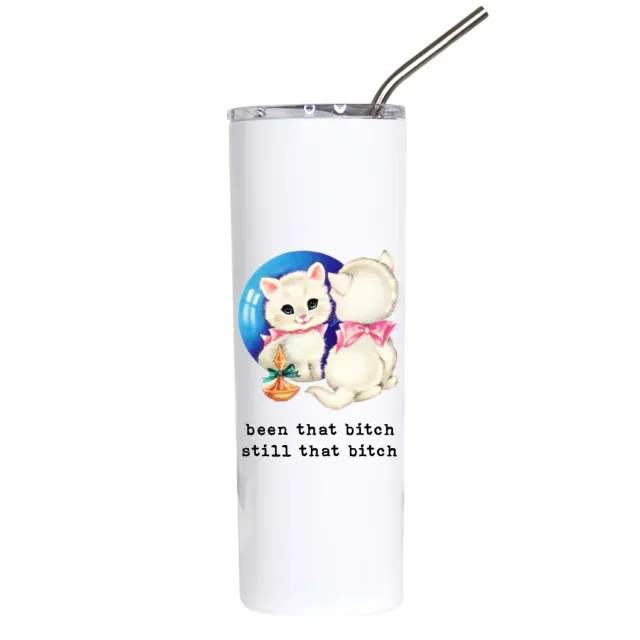Mugsby Been That Bitch tumbler 591 ml katte sugerør
