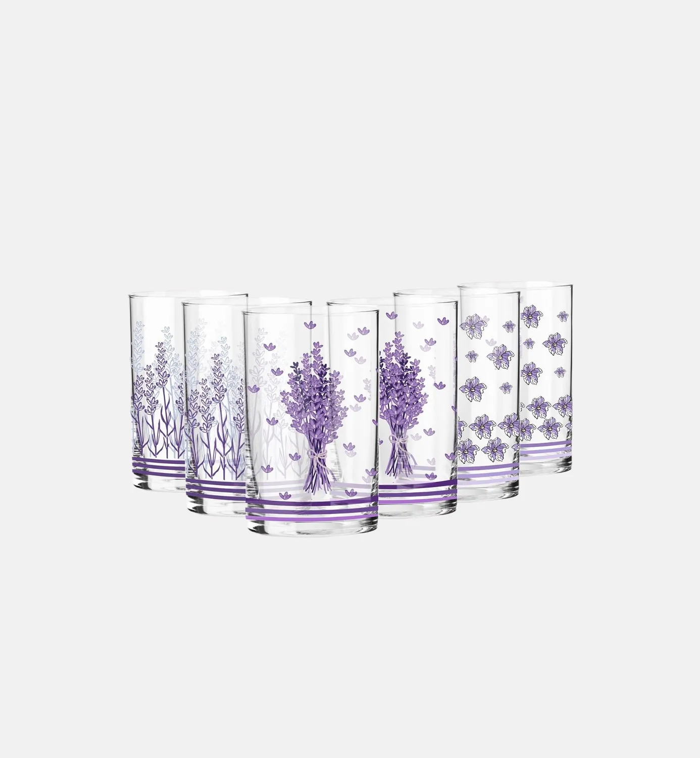 Krosno LAVENDER glas 250 ml 6 stk lavendel