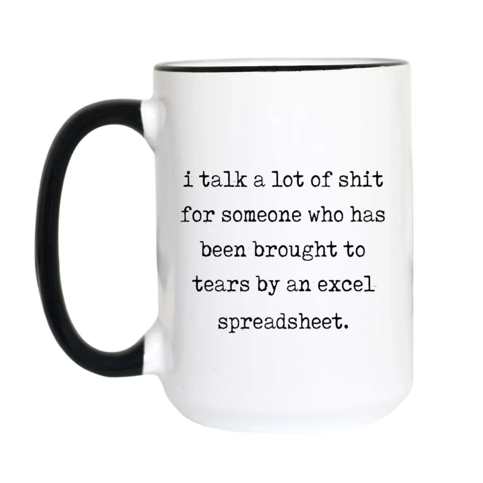 Mugsby I Talk a Lot of Shit krus hvid 325 ml type