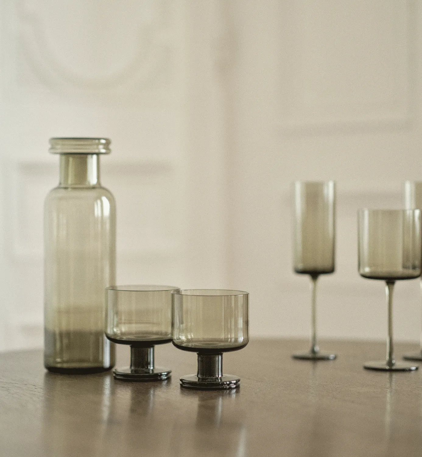 Krosno Double 1977 vandglas 280 ml smoky krystal
