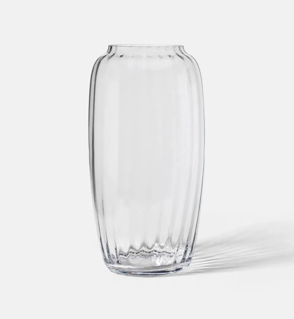 Krosno Ballerina vase 40 cm klar krystal ribbet