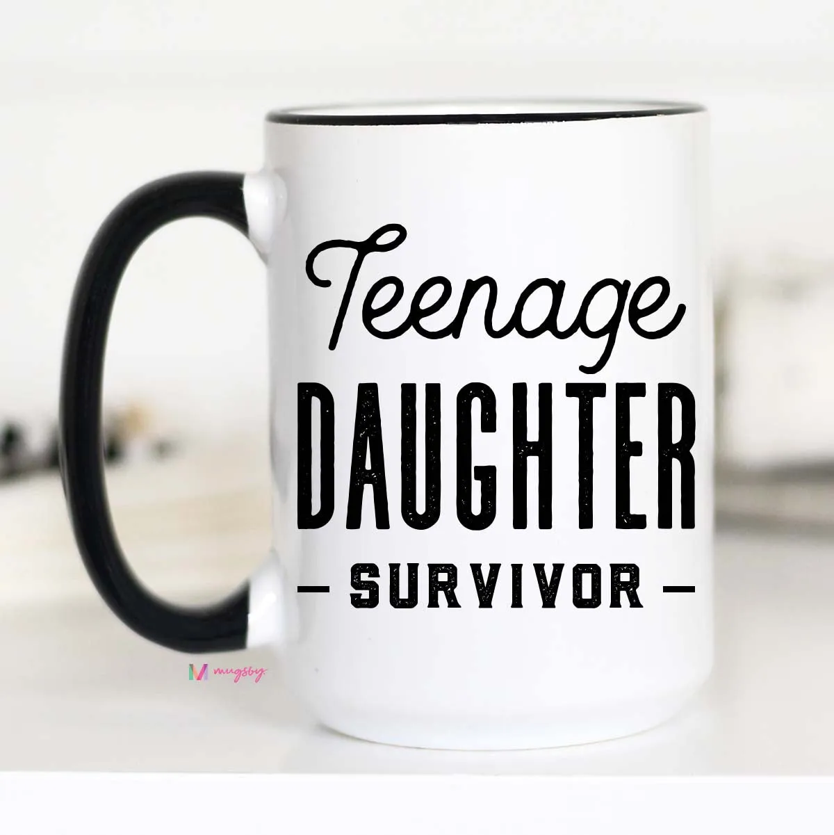 Mugsby Teenage Daughter Survivor kop 325 ml sjov