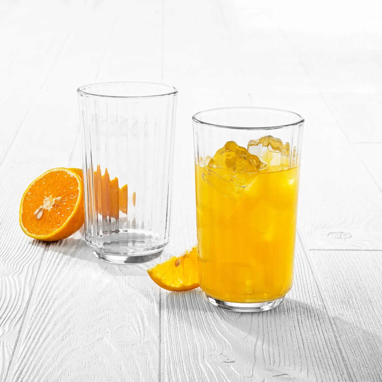 Libbey Paneled tumblerglas 503 ml sæt med 6 – riflet