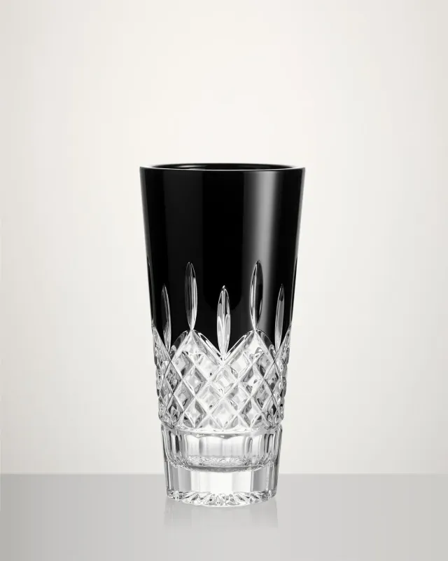 Waterford Lismore Black vase 25 cm sort krystal