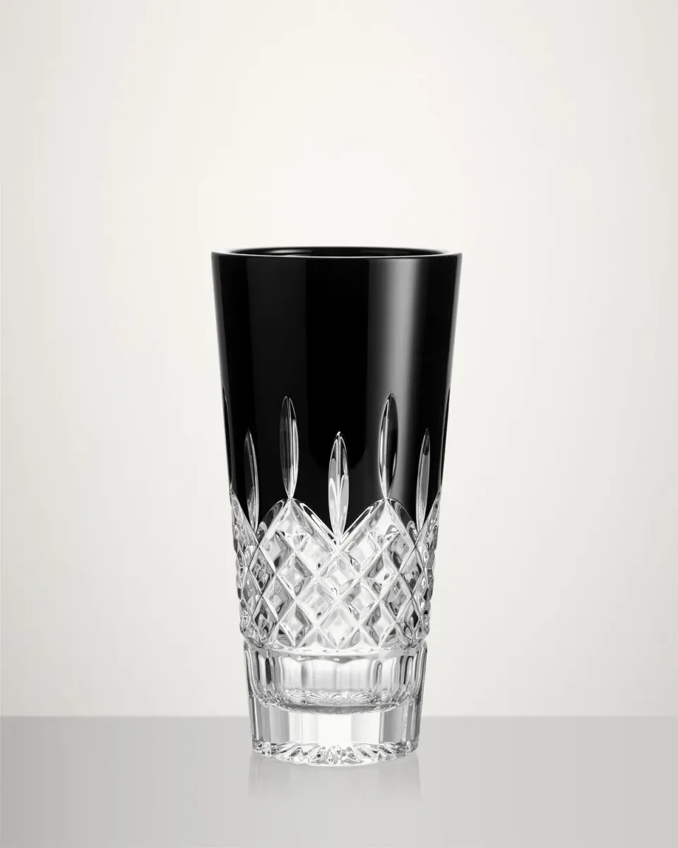 Waterford Lismore Black vase 25 cm sort krystal