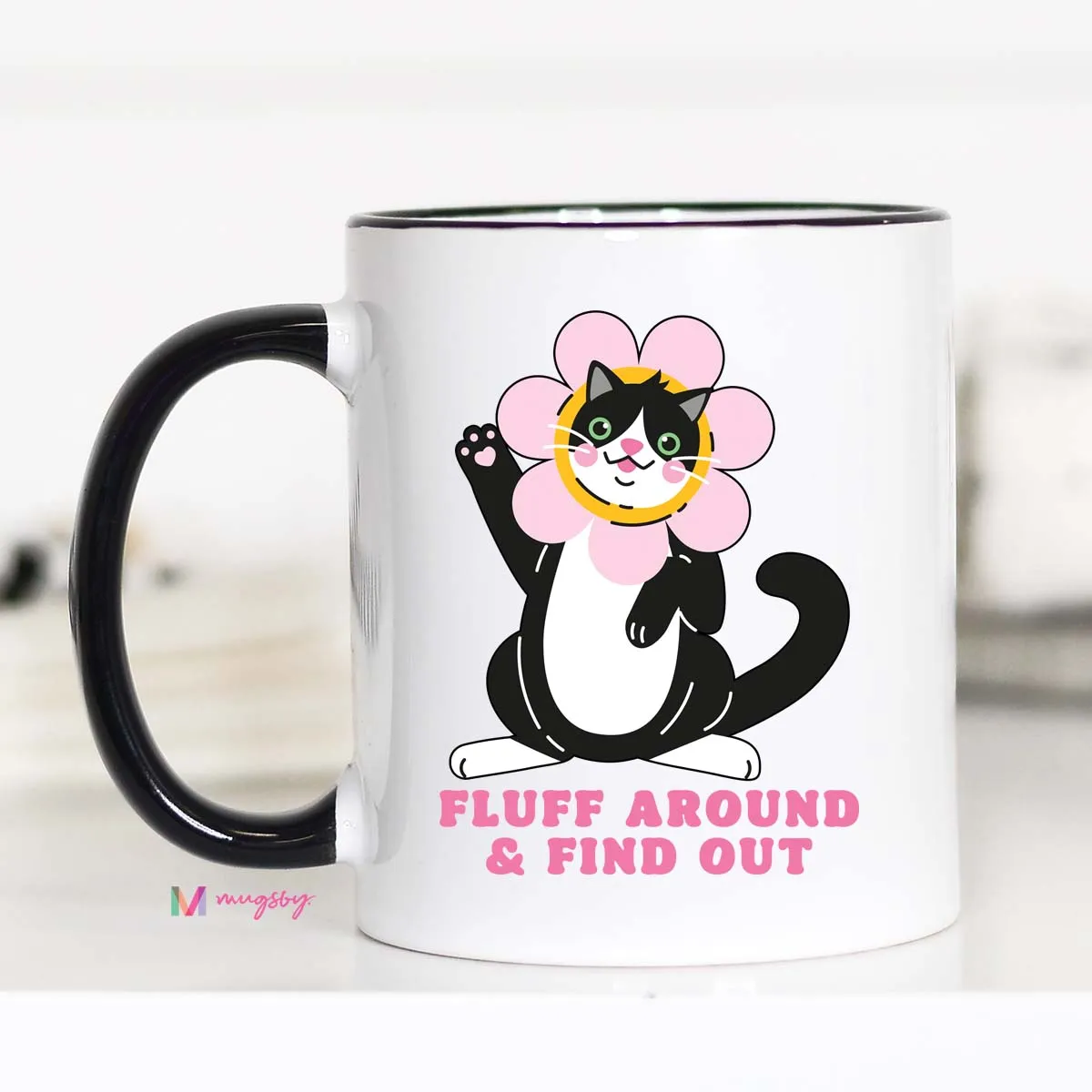 Mugsby Fluff Around and Find Out krus 325 ml sjov