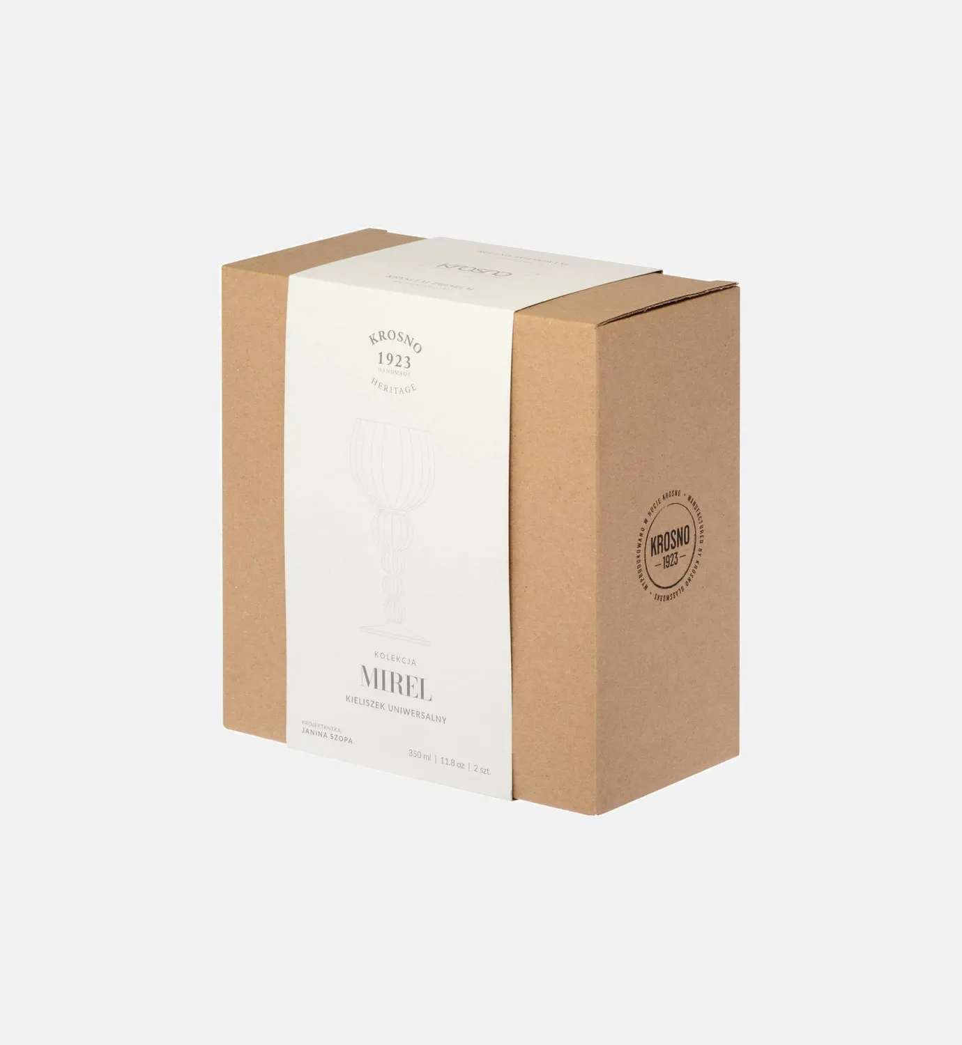 Krosno Mirel glas klar 350 ml riflede