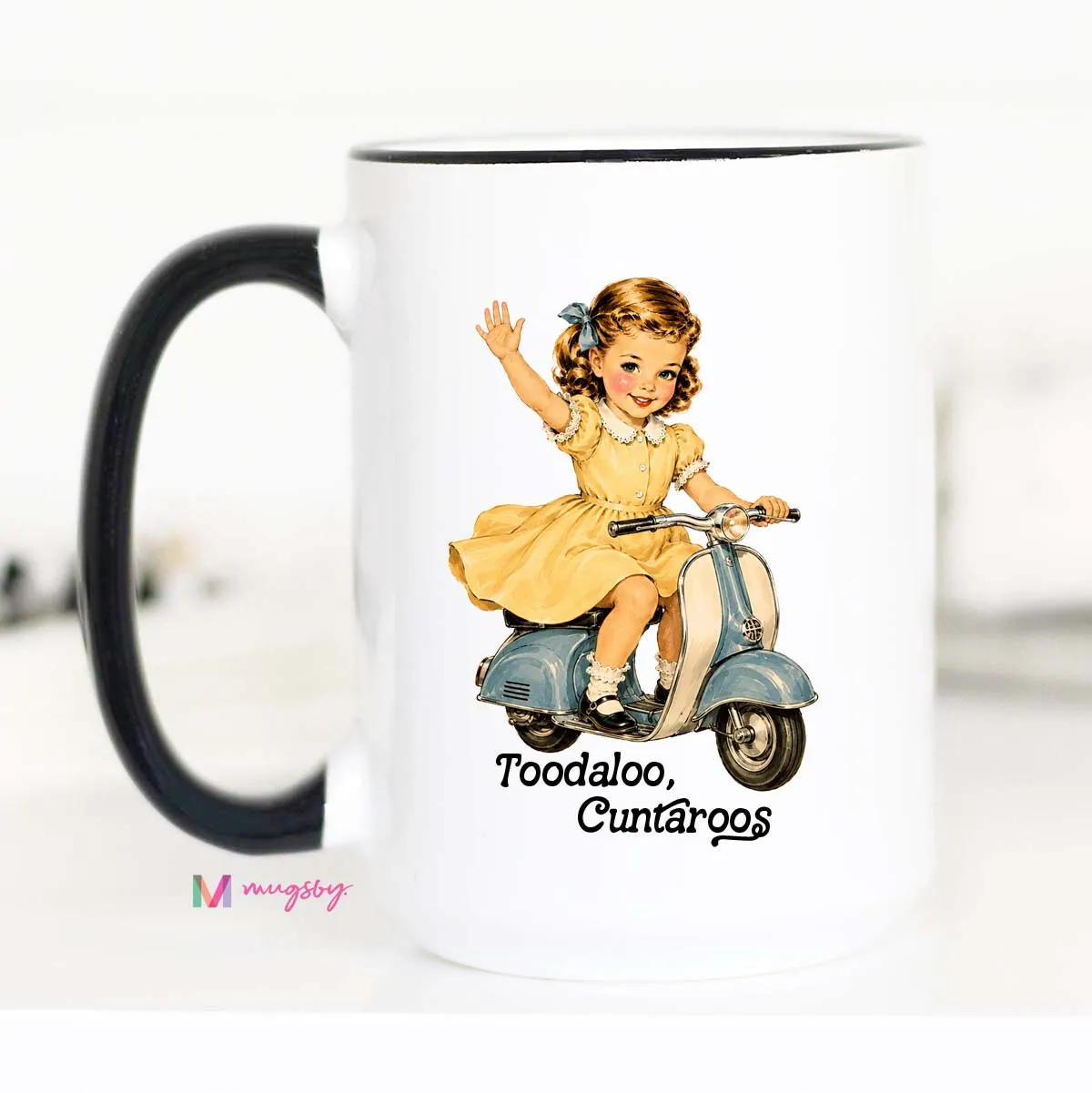 Mugsby Toodaloo Cuntaroos krus 325 ml hvid sjov