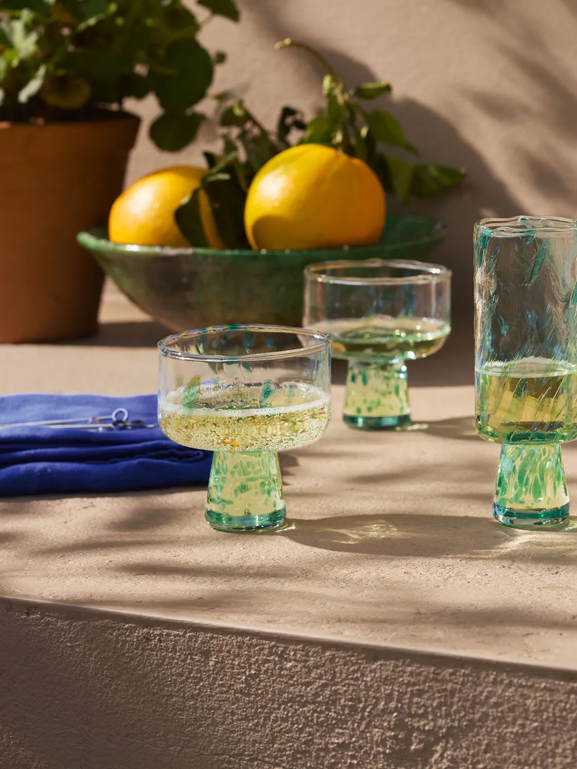 LSA Sea Glass cocktailglas 2 stk genbrug
