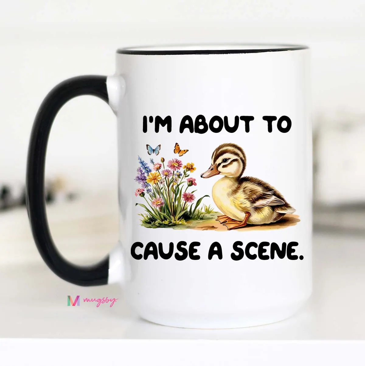 Mugsby Cause a Scene krus 325 ml and hvid