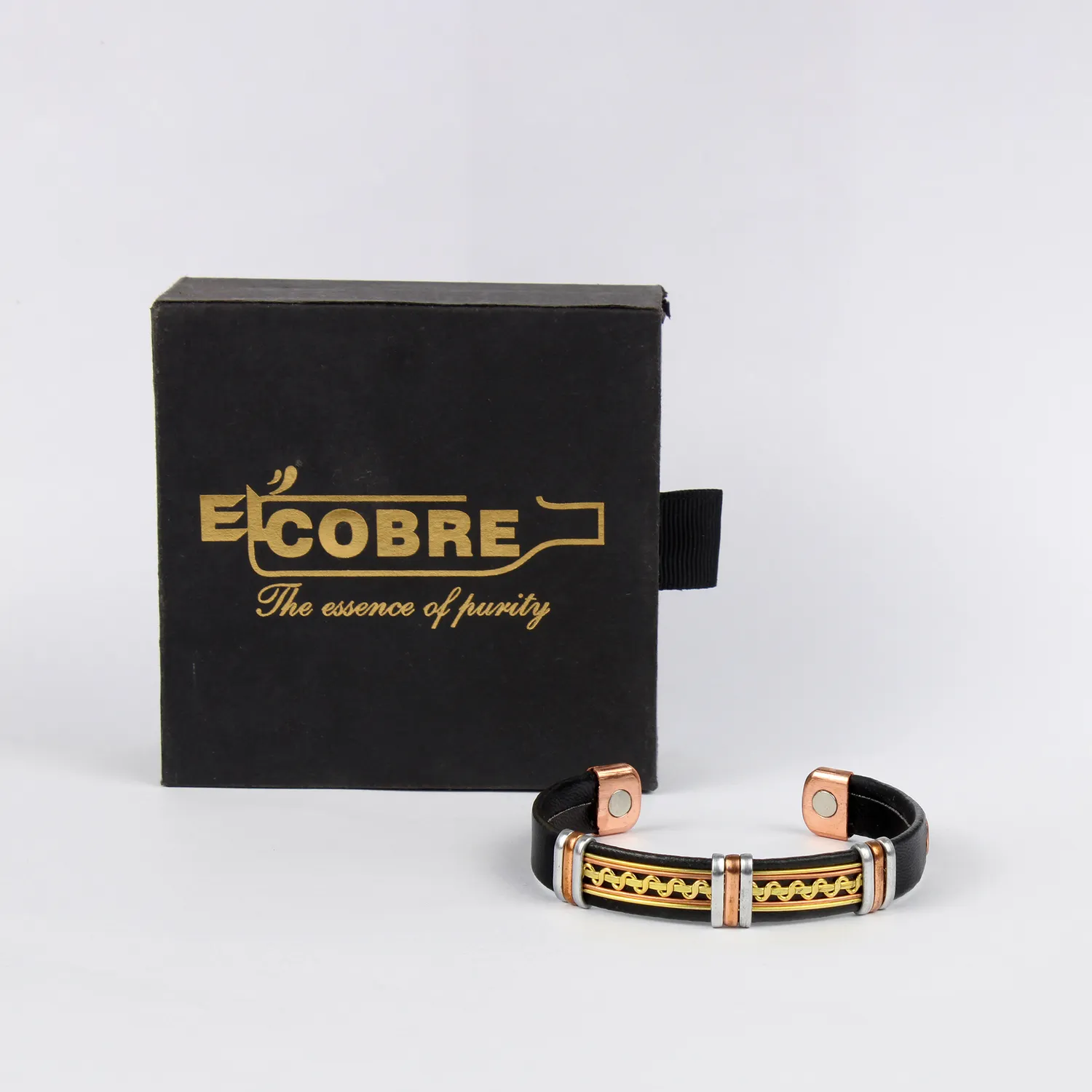 El'Cobre Design 55 let kobberarmbånd med magnet gaveæske