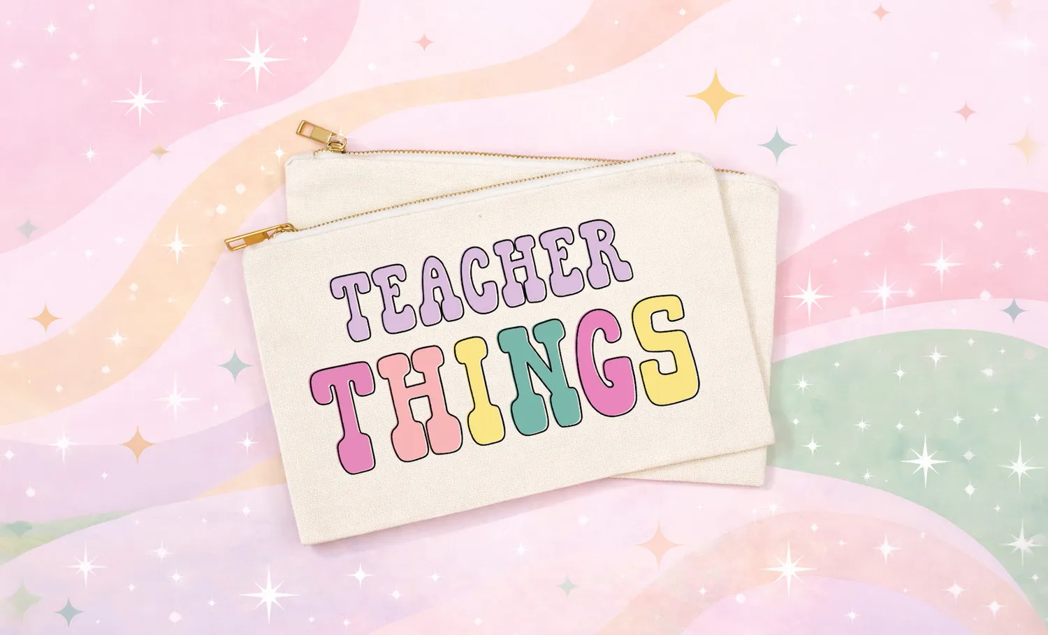 Mugsby Teacher Things makeuppung lærred gave