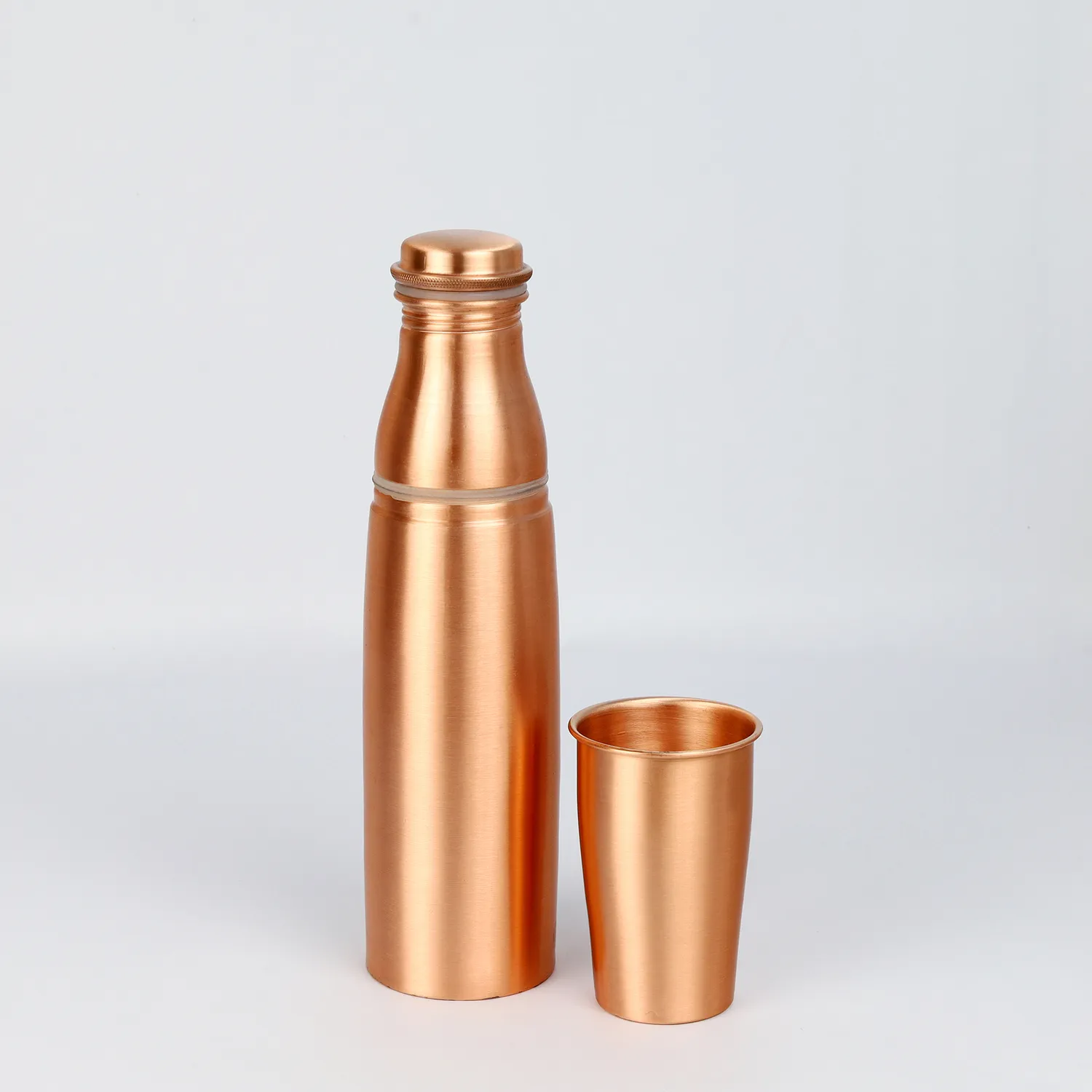El'Cobre Elegant kobberflaske 1L med glas kobber