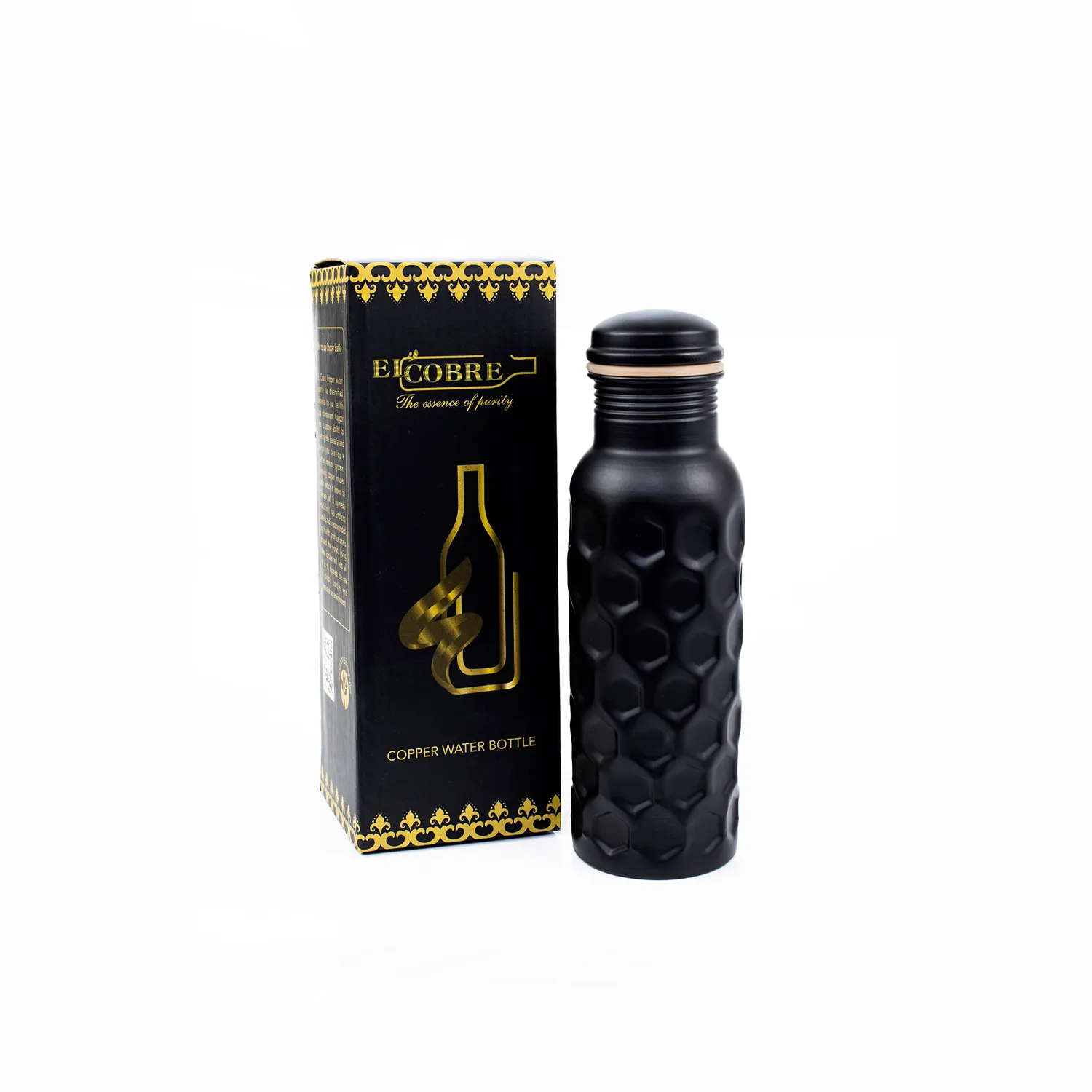 El'Cobre Black Diamond hamret kobberflaske 700 ml