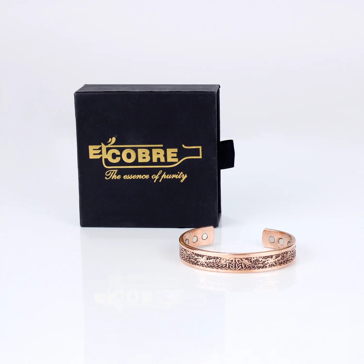 El'Cobre Design 21 kobberarmbånd magnet gaveæske