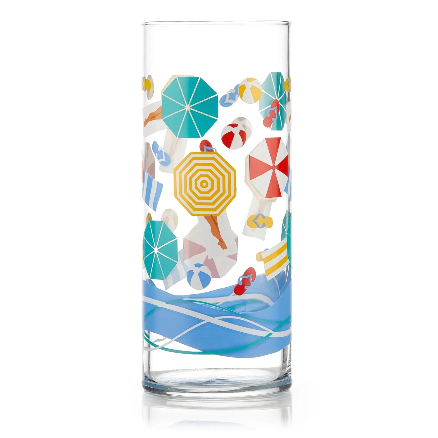 Libbey Vintage Beach coolerglas 16 oz 4-pak dekoreret