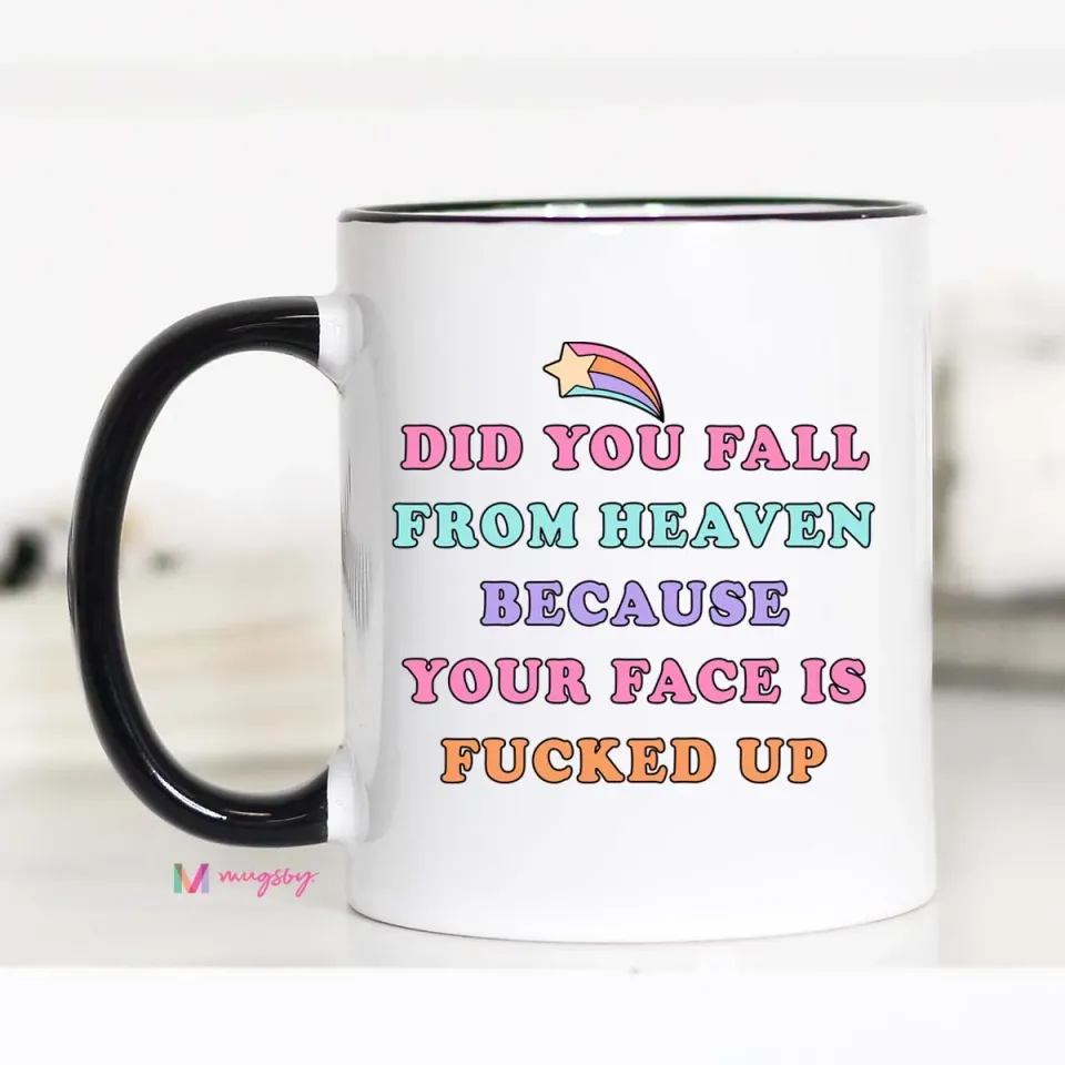 Mugsby Fall from Heaven kop 325 ml hvid sjov
