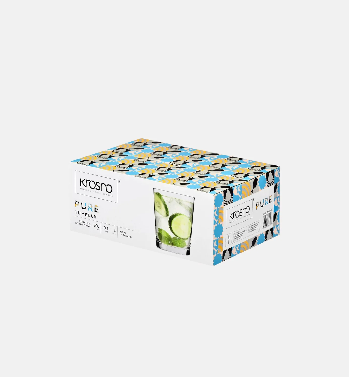 Krosno vandglas lavt 300 ml klart til hverdag
