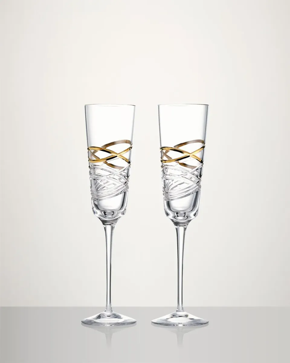 Waterford Aran Gilded champagneglas 2 stk forgyldt