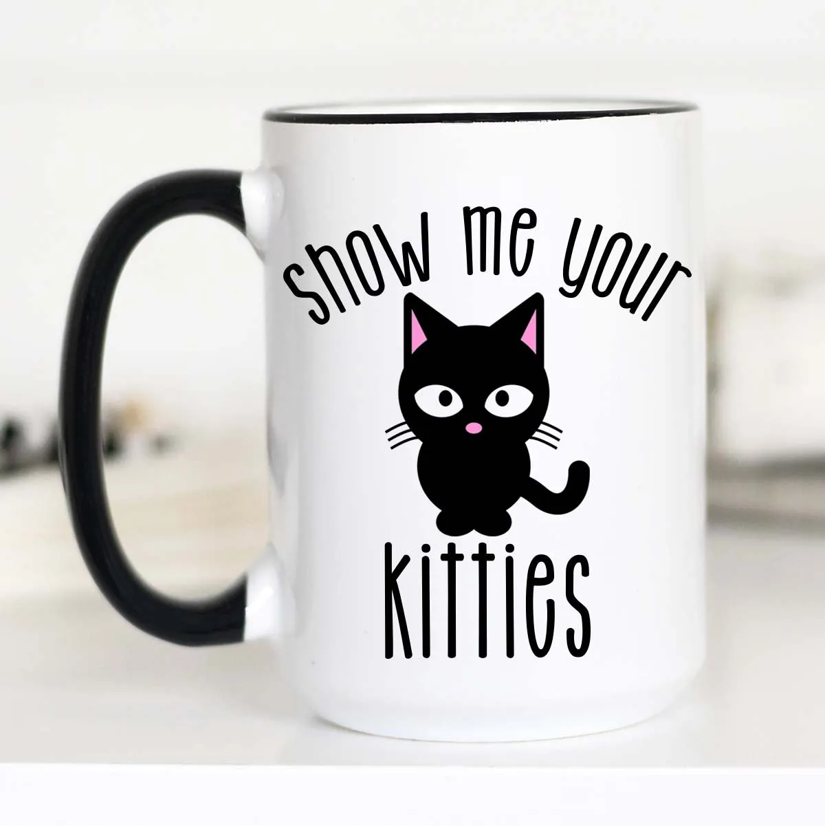 Mugsby Show Me Your Kitties kop 325 ml hvid kat