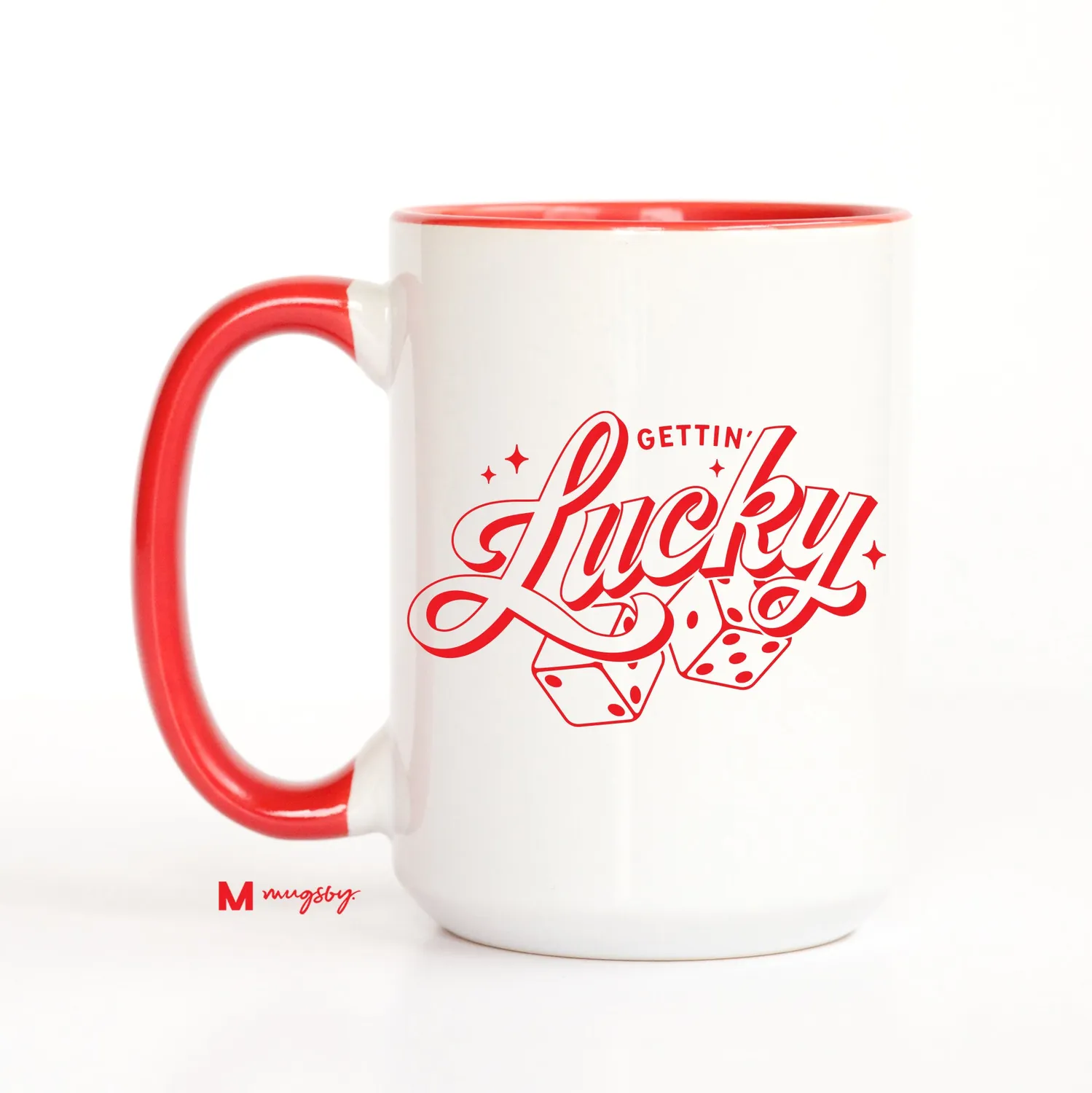 Mugsby Getting Lucky krus 325 ml hvid sjov