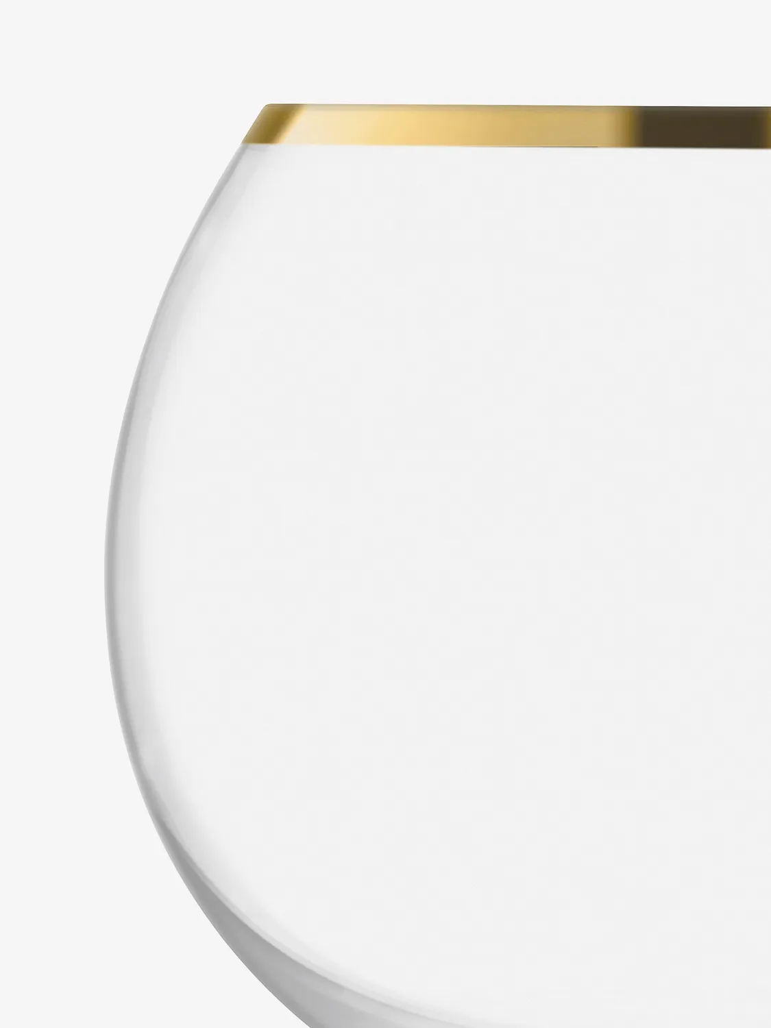 LSA Luca isspand mundblæst glas guldkant