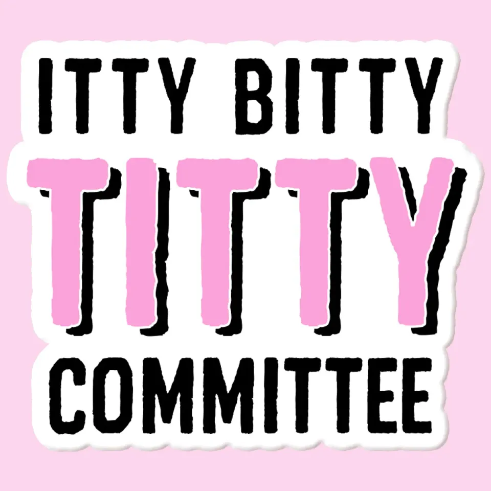 Mugsby Itty Bitty Titty Committee klistermærke vinyl