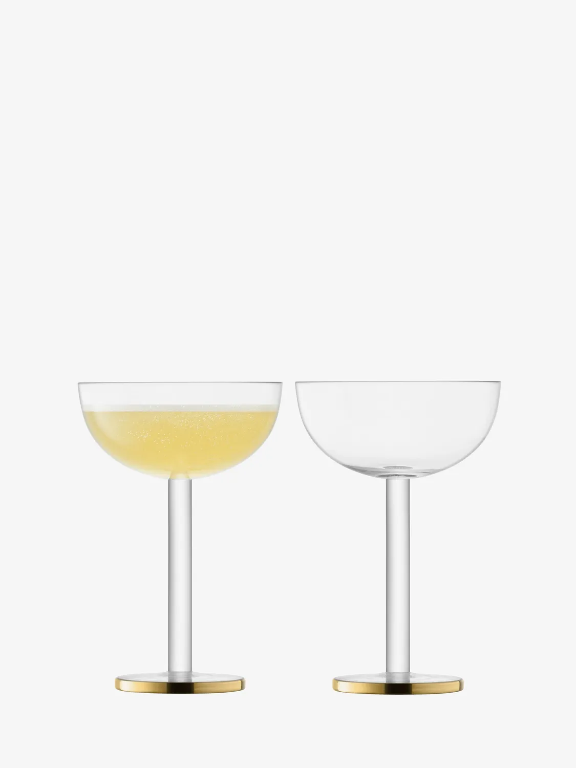 LSA Luca coupeglas 2 stk mundblæst glas med guldbånd