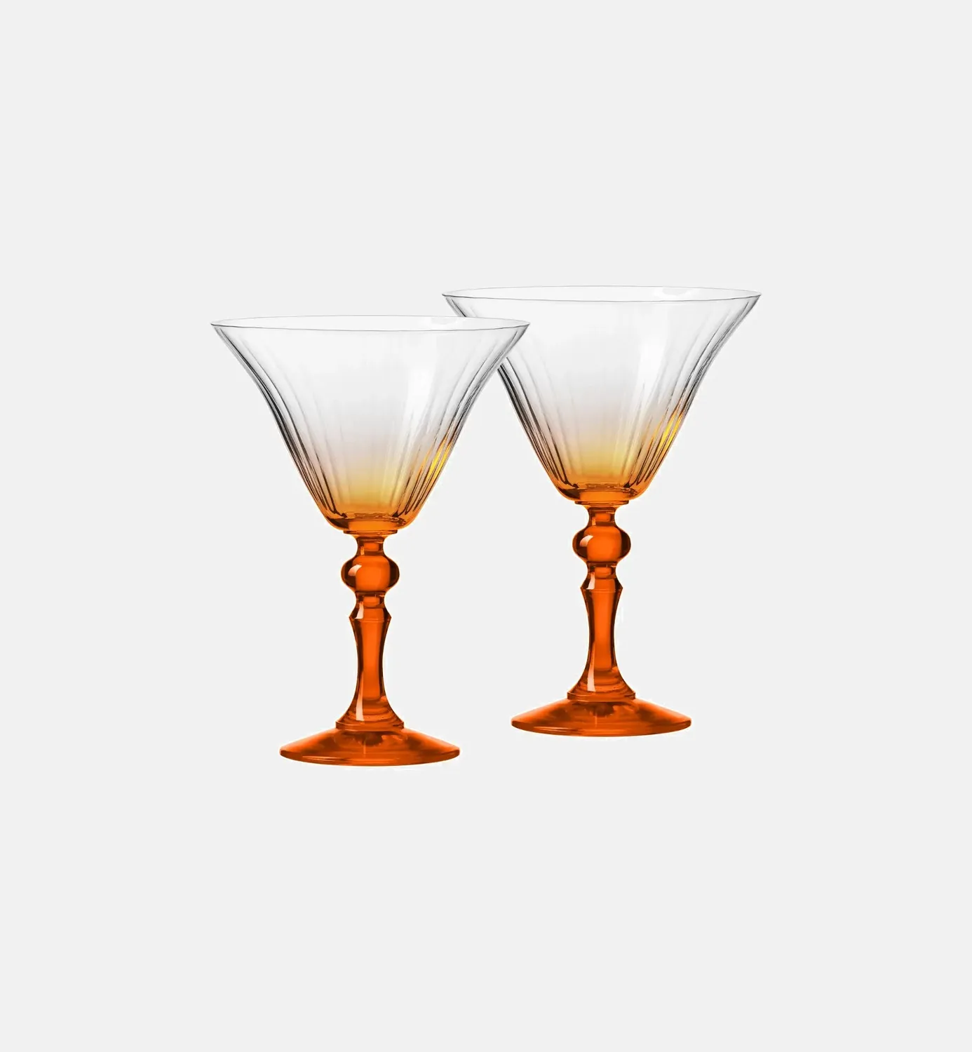 Krosno Bubble martiniglas 170 ml orange stilk