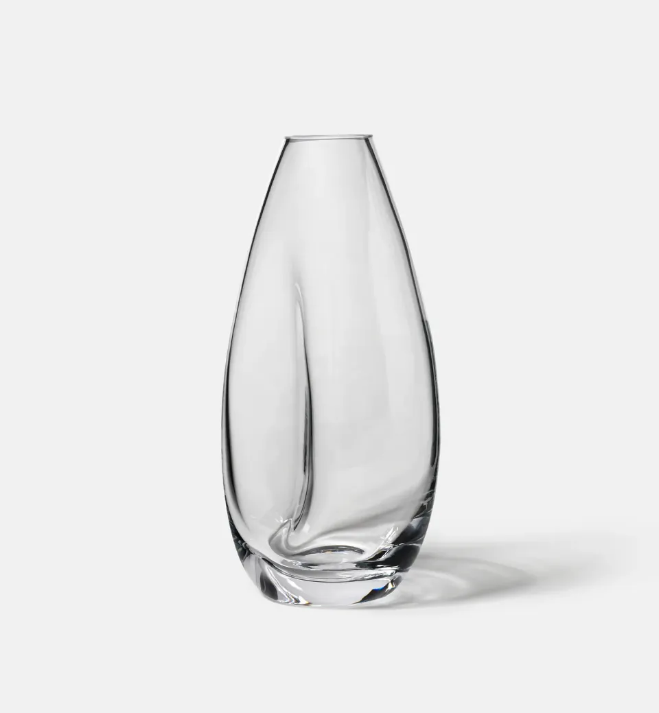 Krosno Flow vase 28 cm klar krystal