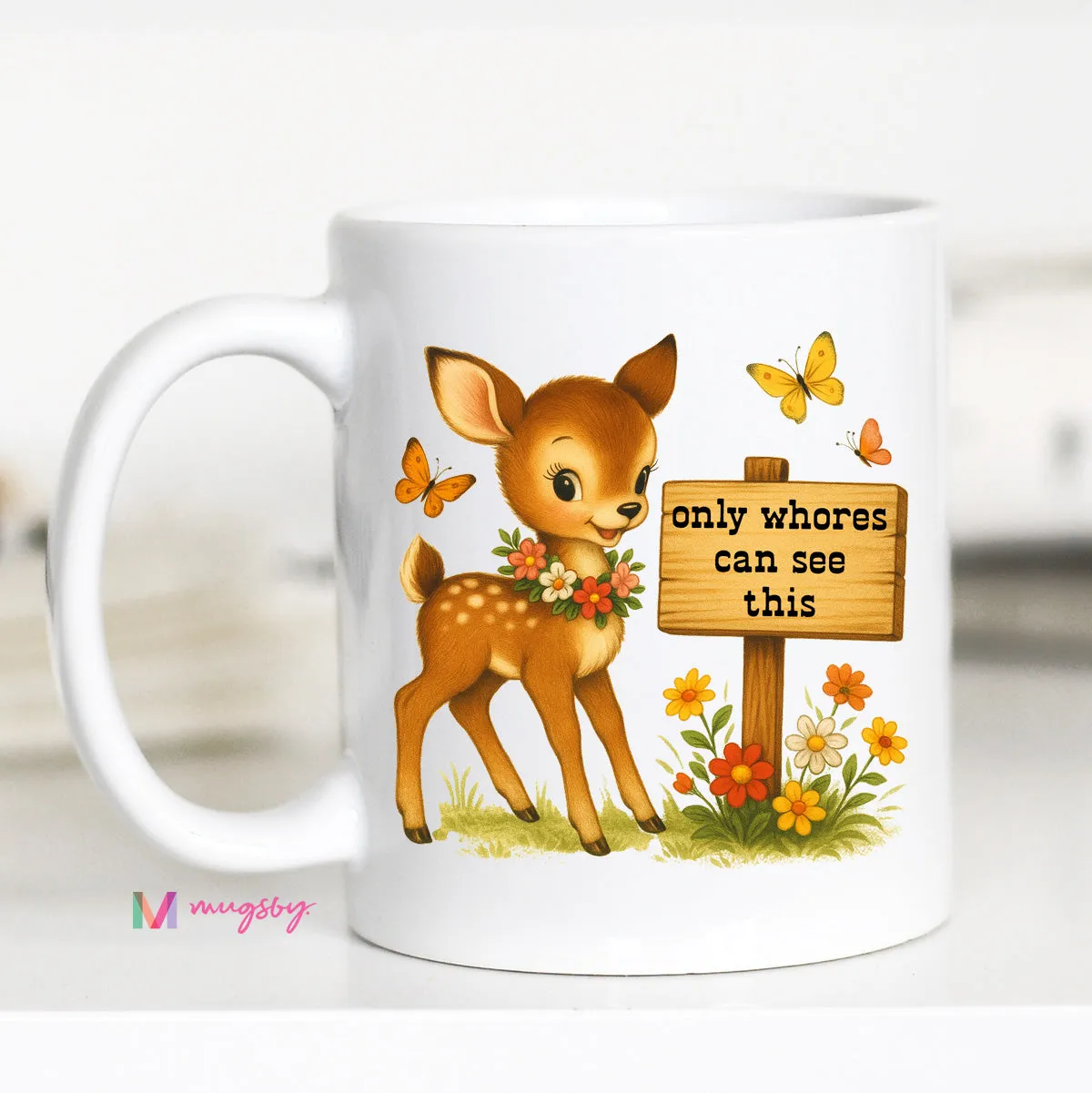 Mugsby Only Whores Can See This krus 325 ml sjov