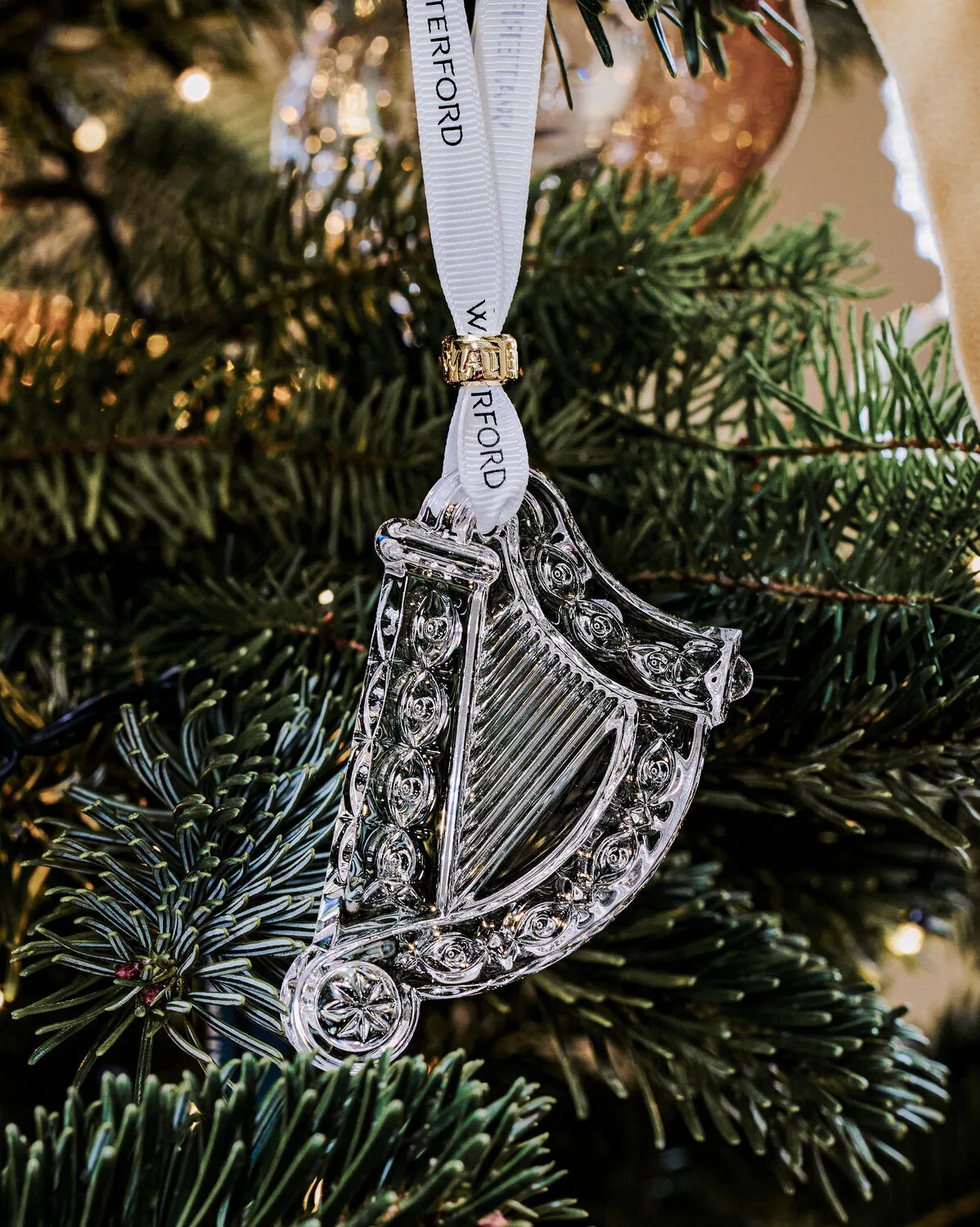 Waterford Christmas Harp Ornament harpe krystal